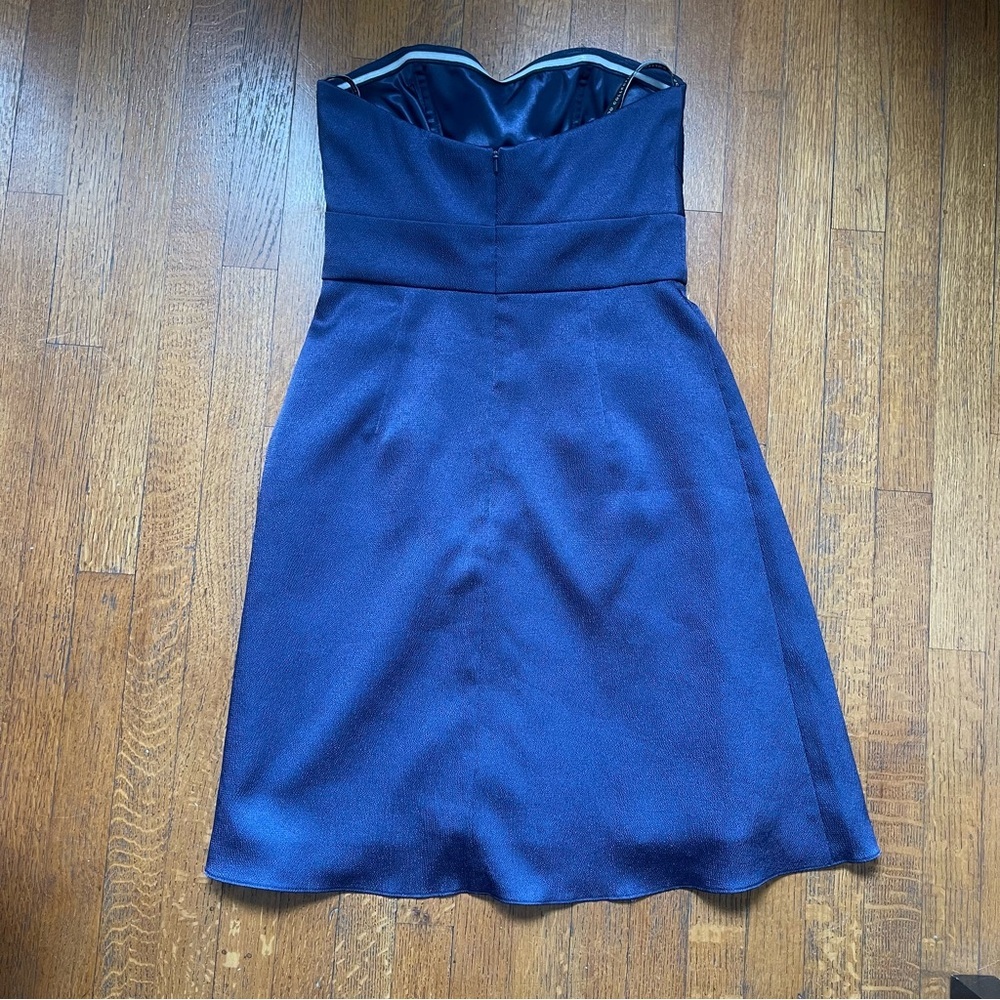 JENNY YOO Strapless Mini Navy Cocktail Dress Sz 2 - Picture 7 of 8